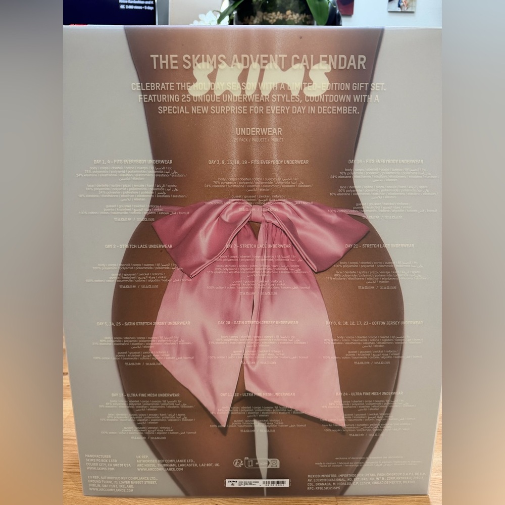 Skims 2025 Advent Calendar Size 2x - 25 Pairs Of Panties! View 2